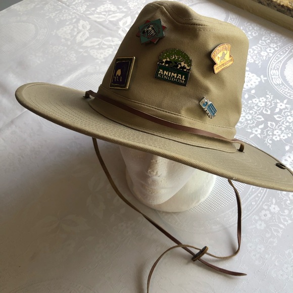 Disney Other - Walt Disney World Animal Kingdom Vintage Park Safari Hat With Pins Men’s Size M